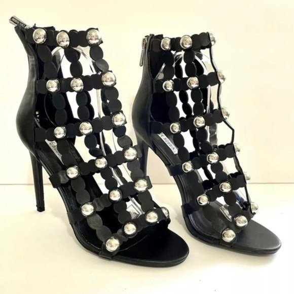 Cape Robbin Black Studded Heels Shoes #9 - Picture 2 of 8
